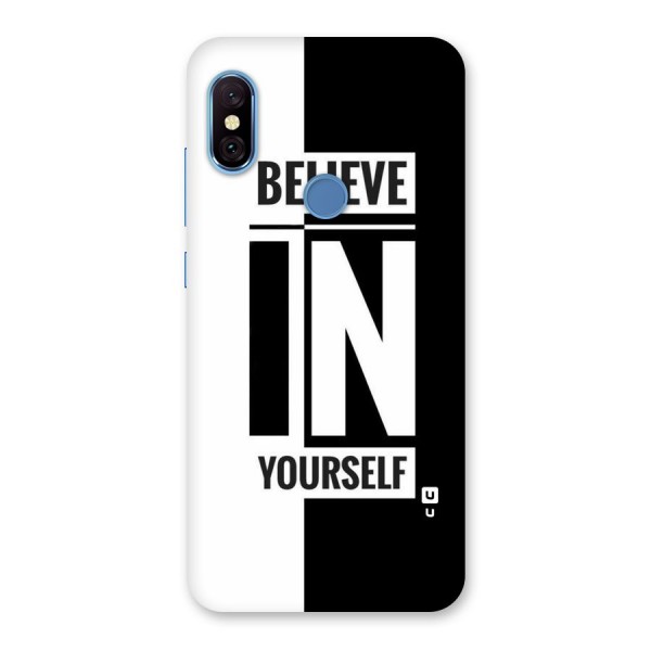 Believe Yourself Black Back Case for Redmi Note 6 Pro