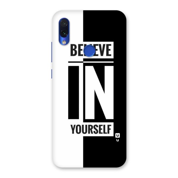 Believe Yourself Black Back Case for Redmi Note 7