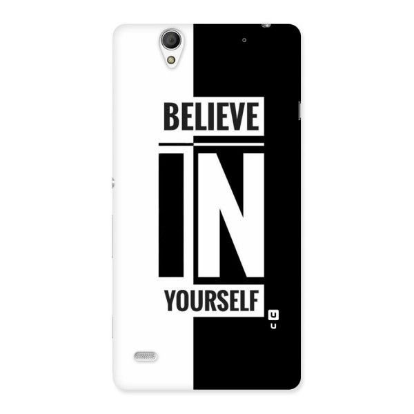 Believe Yourself Black Back Case for Sony Xperia C4