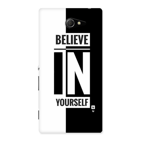 Believe Yourself Black Back Case for Sony Xperia M2