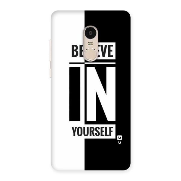 Believe Yourself Black Back Case for Xiaomi Redmi Note 4