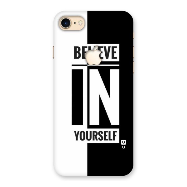 Believe Yourself Black Back Case for iPhone 7 Apple Cut