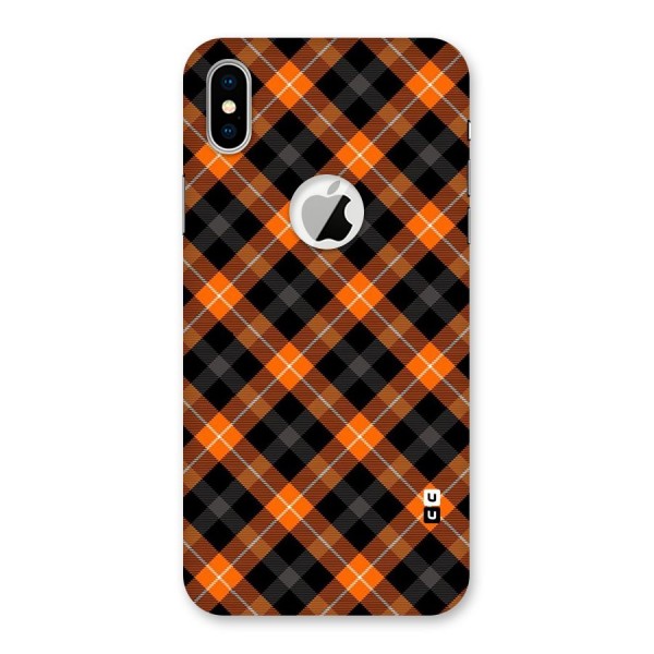 Best Textile Pattern Back Case for iPhone XS Logo Cut