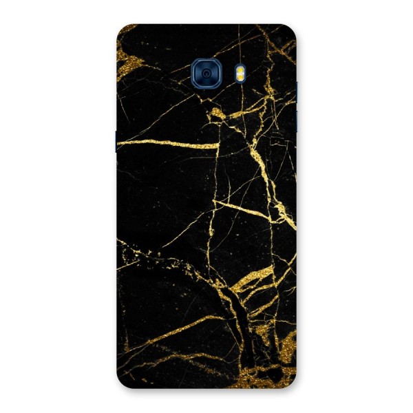 Black And Gold Design Back Case for Galaxy C7 Pro