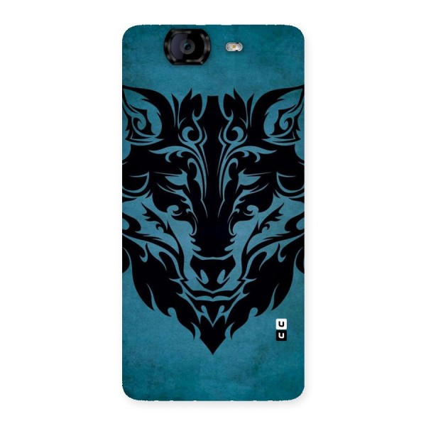 Black Artistic Wolf Back Case for Canvas Knight A350