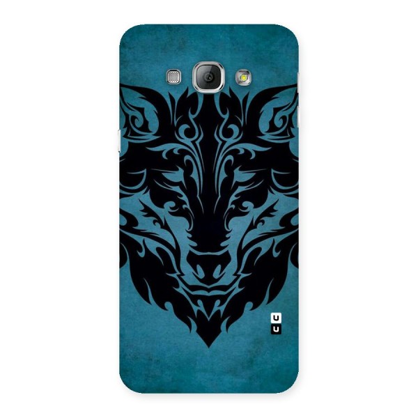 Black Artistic Wolf Back Case for Galaxy A8