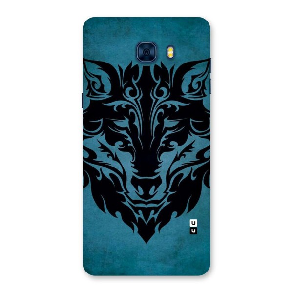Black Artistic Wolf Back Case for Galaxy C7 Pro