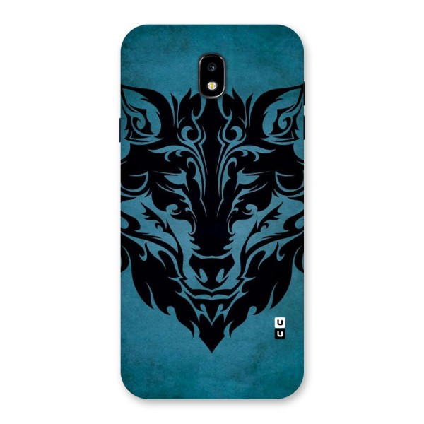 Black Artistic Wolf Back Case for Galaxy J7 Pro