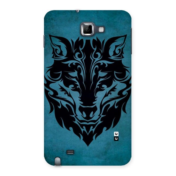 Black Artistic Wolf Back Case for Galaxy Note