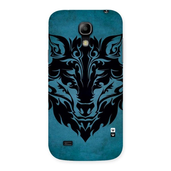 Black Artistic Wolf Back Case for Galaxy S4 Mini