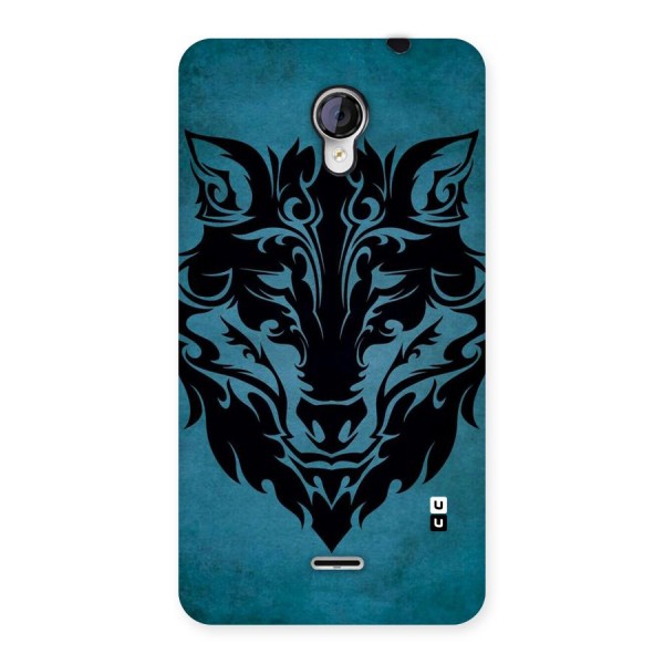 Black Artistic Wolf Back Case for Micromax Unite 2 A106