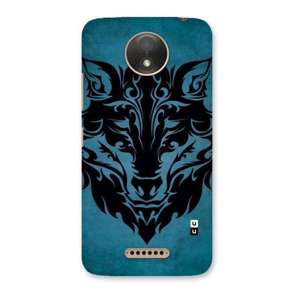 Black Artistic Wolf Back Case for Moto C Plus