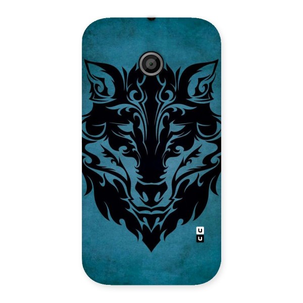 Black Artistic Wolf Back Case for Moto E