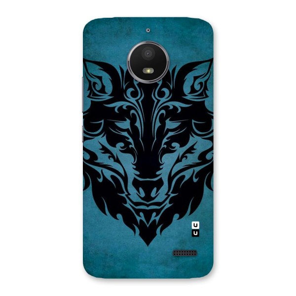 Black Artistic Wolf Back Case for Moto E4