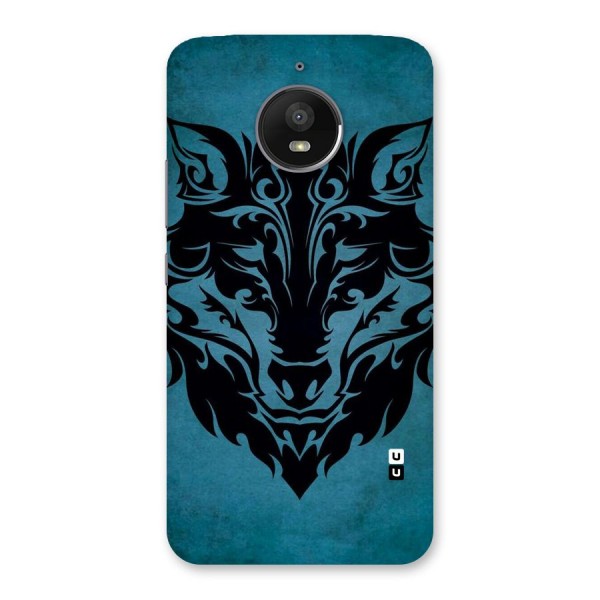 Black Artistic Wolf Back Case for Moto E4 Plus