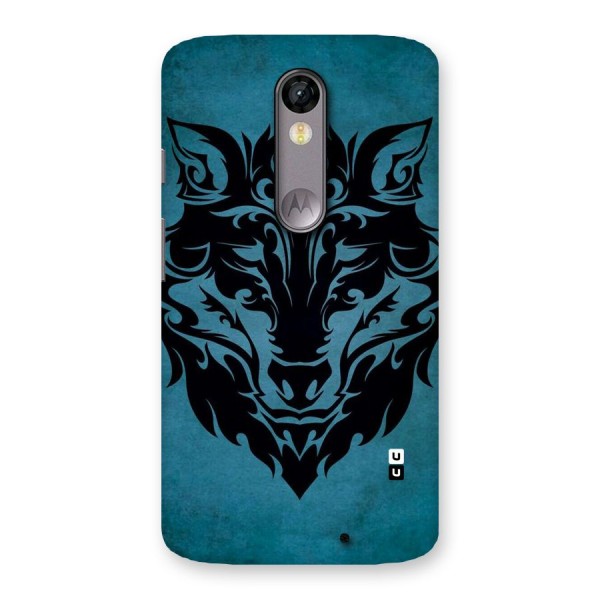 Black Artistic Wolf Back Case for Moto X Force