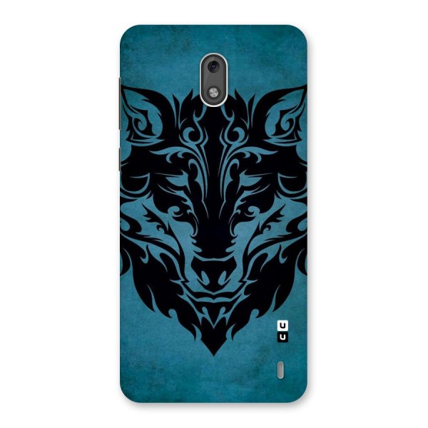 Black Artistic Wolf Back Case for Nokia 2