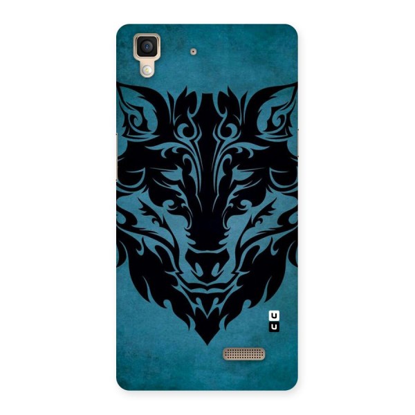 Black Artistic Wolf Back Case for Oppo R7