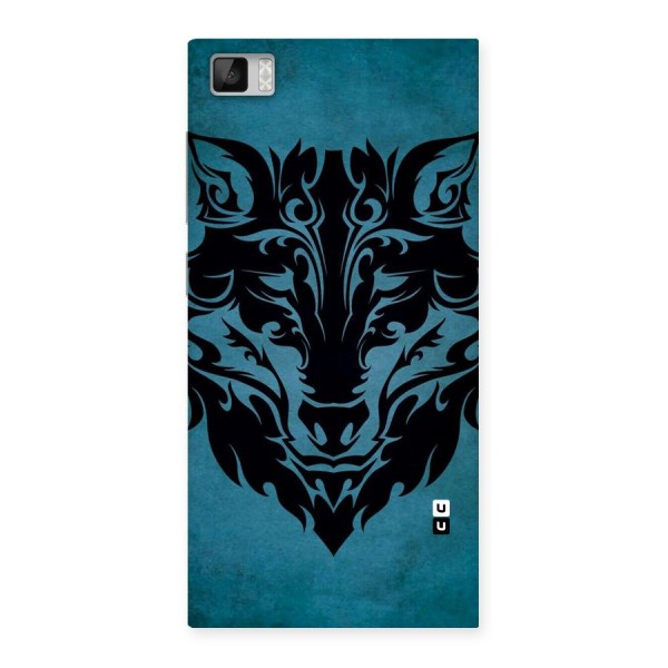 Black Artistic Wolf Back Case for Xiaomi Mi3