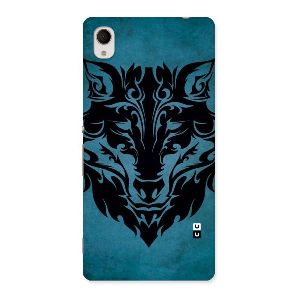 Black Artistic Wolf Back Case for Xperia M4 Aqua