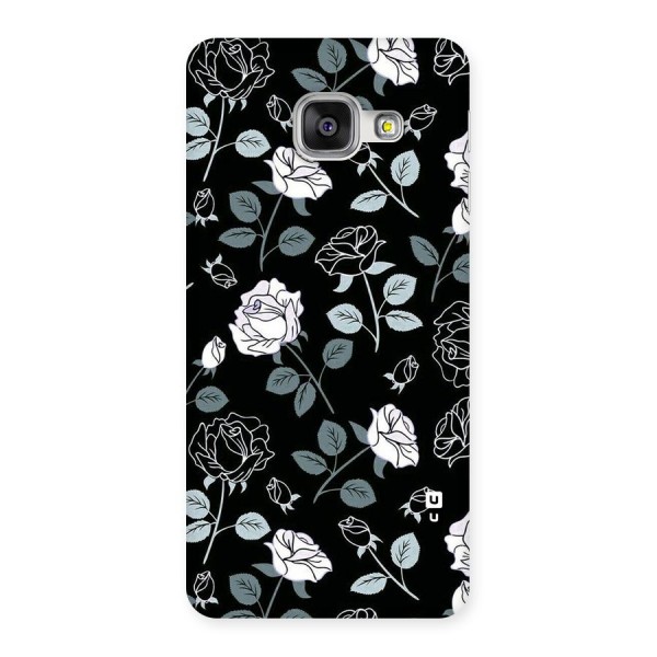 Black Artsy Bloom Back Case for Galaxy A3 2016