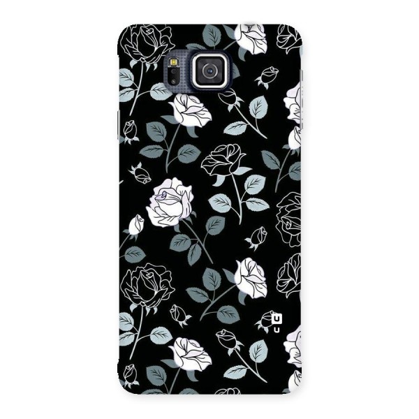 Black Artsy Bloom Back Case for Galaxy Alpha