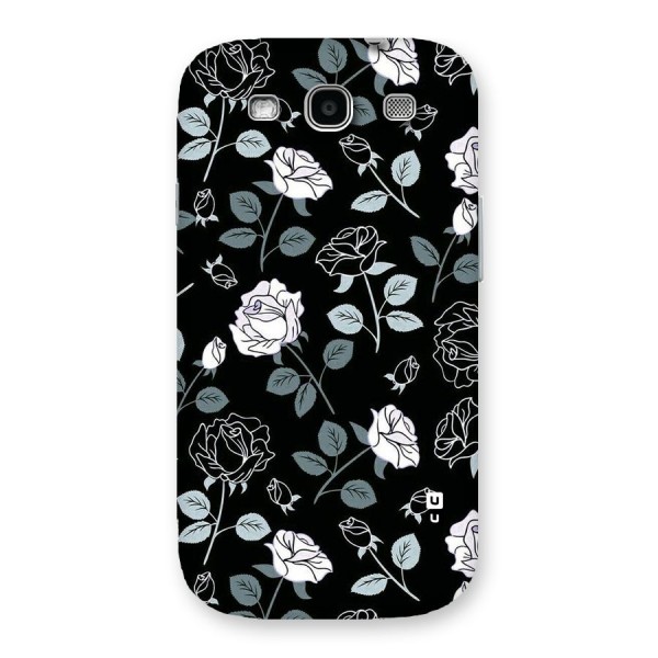 Black Artsy Bloom Back Case for Galaxy S3 Neo