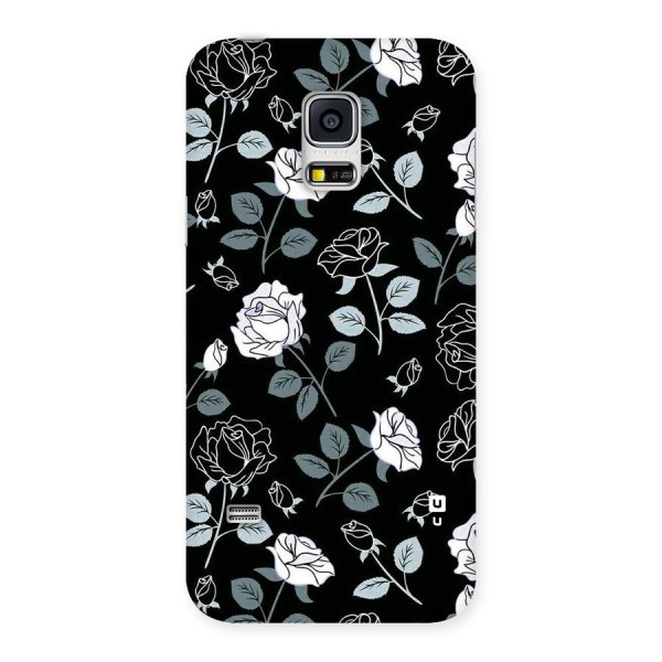 Black Artsy Bloom Back Case for Galaxy S5 Mini