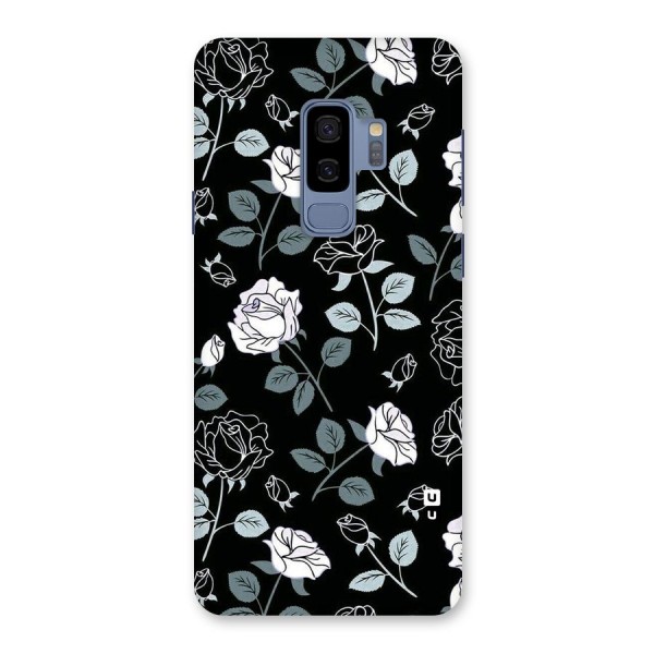 Black Artsy Bloom Back Case for Galaxy S9 Plus