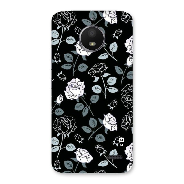 Black Artsy Bloom Back Case for Moto E4