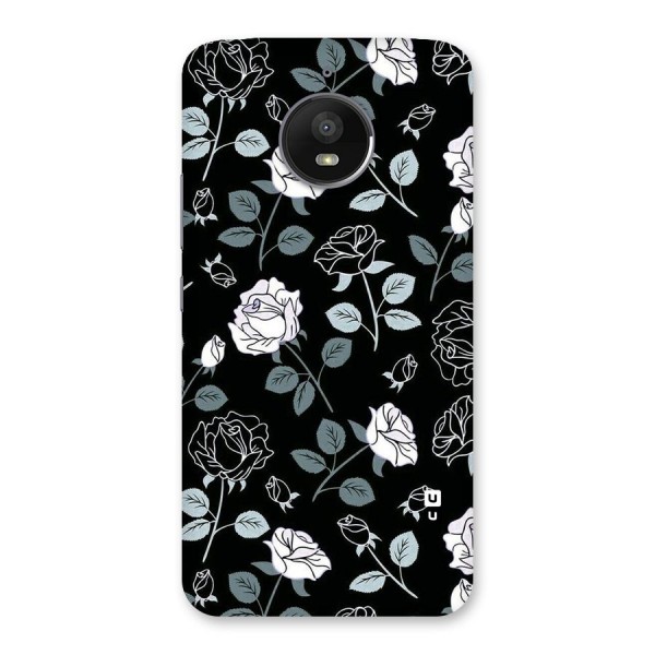 Black Artsy Bloom Back Case for Moto E4 Plus