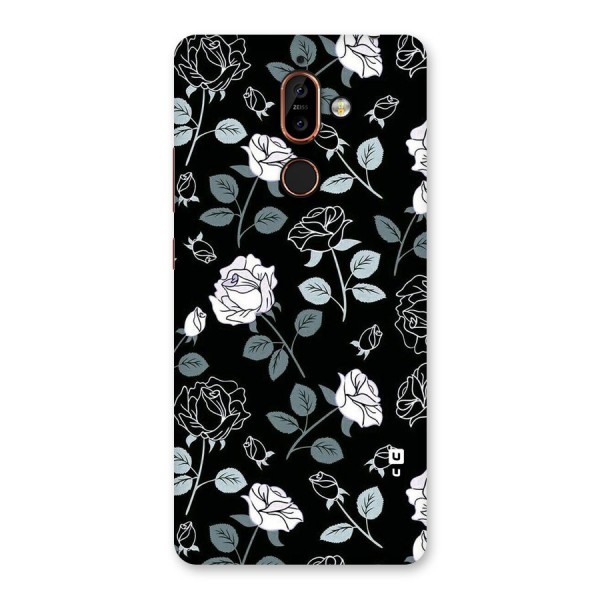 Black Artsy Bloom Back Case for Nokia 7 Plus