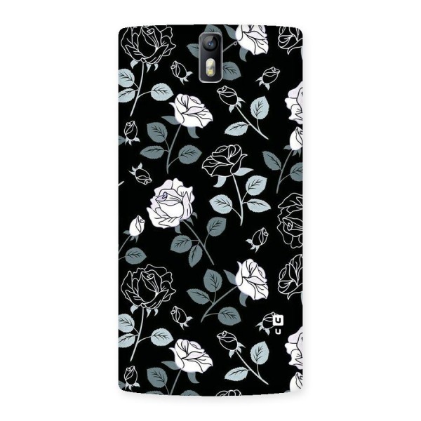 Black Artsy Bloom Back Case for One Plus One