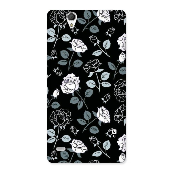 Black Artsy Bloom Back Case for Sony Xperia C4