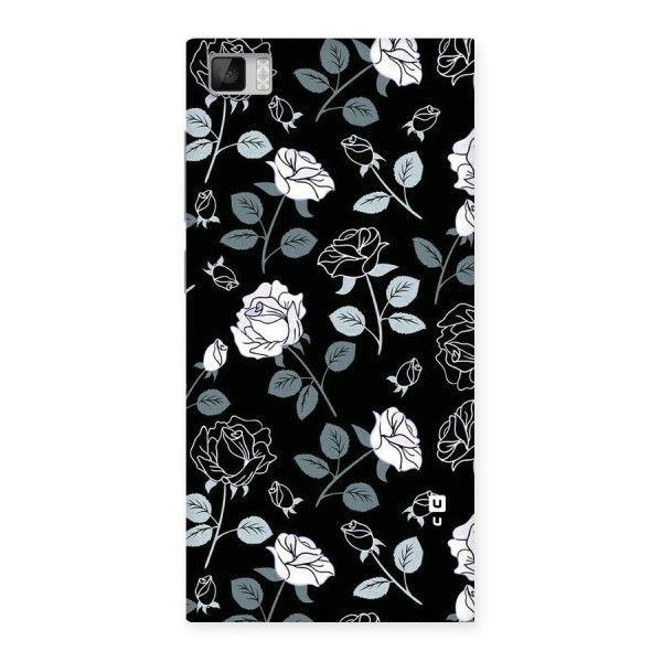 Black Artsy Bloom Back Case for Xiaomi Mi3