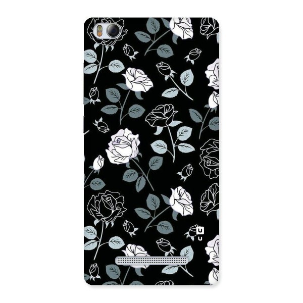 Black Artsy Bloom Back Case for Xiaomi Mi4i