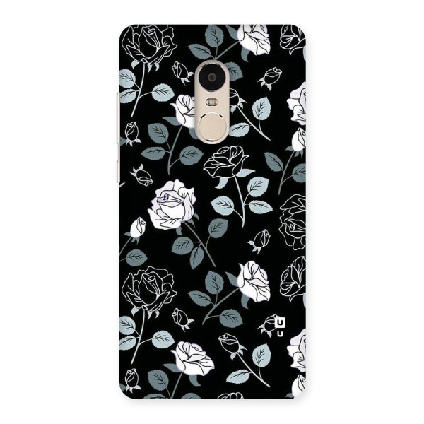 Black Artsy Bloom Back Case for Xiaomi Redmi Note 4