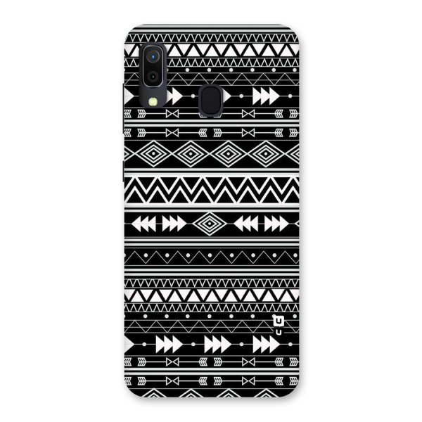 Black Aztec Creativity Back Case for Galaxy A20