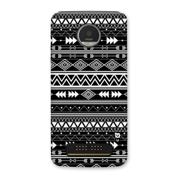 Black Aztec Creativity Back Case for Moto Z Play