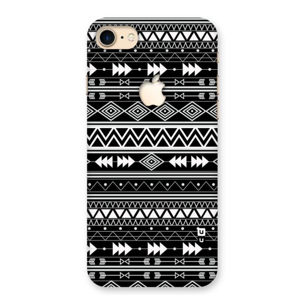 Black Aztec Creativity Back Case for iPhone 7 Apple Cut