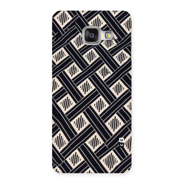 Black Beige Criscros Back Case for Galaxy A3 2016