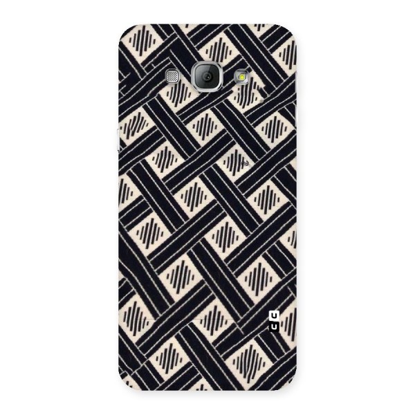 Black Beige Criscros Back Case for Galaxy A8