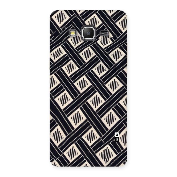 Black Beige Criscros Back Case for Galaxy Grand Prime