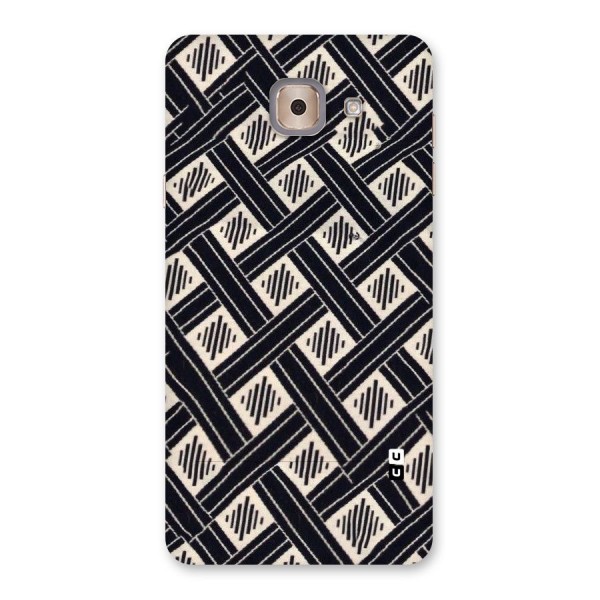 Black Beige Criscros Back Case for Galaxy J7 Max