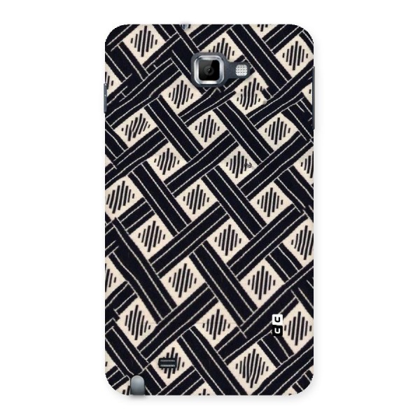 Black Beige Criscros Back Case for Galaxy Note