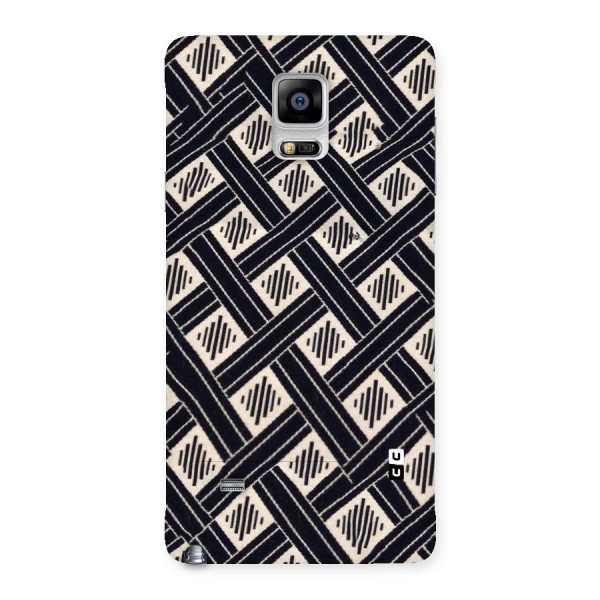 Black Beige Criscros Back Case for Galaxy Note 4