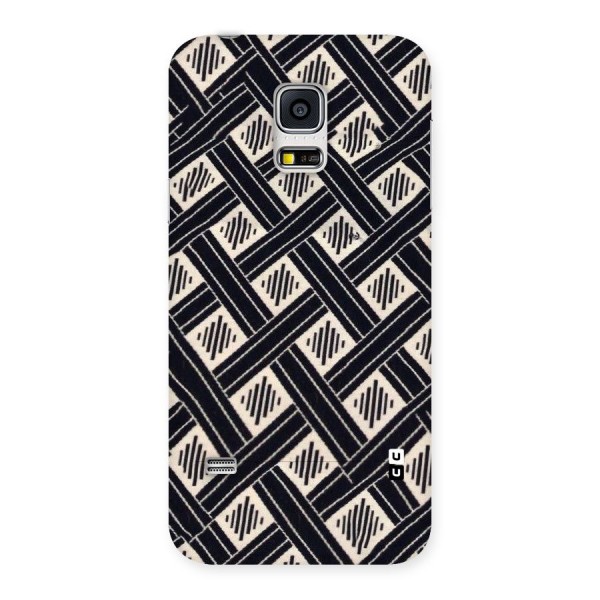 Black Beige Criscros Back Case for Galaxy S5 Mini