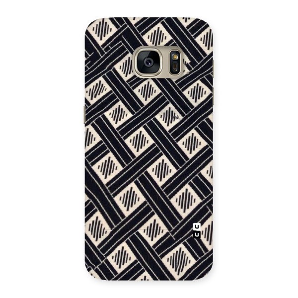 Black Beige Criscros Back Case for Galaxy S7