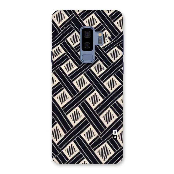 Black Beige Criscros Back Case for Galaxy S9 Plus