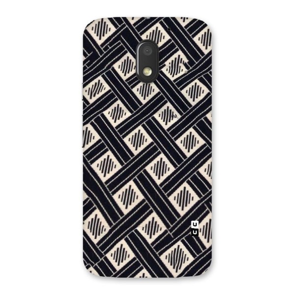 Black Beige Criscros Back Case for Moto E3 Power